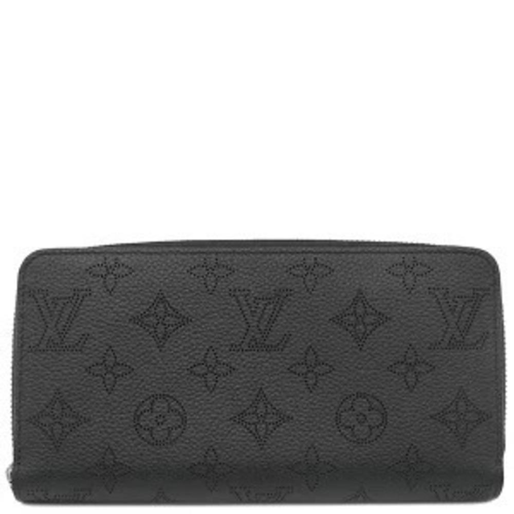 Louis Vuitton Zippy Wallet Monogram Mahina Noir black Round Zipper